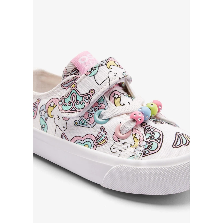 ZAPATILLA LONA CONGUITOS BLANCA MULTICOLOR...