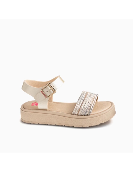 SANDALIA NIÑA PABLOSKY PLATAFORMA HUESO 876834