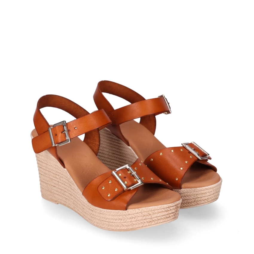 SANDALIAS MUJER CUÑA ALTA PIEL CHIKA 10...