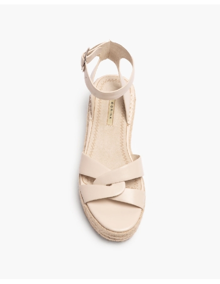 SANDALIAS PLANAS PLATAFORMA CAÑAMO M4390 CORINA