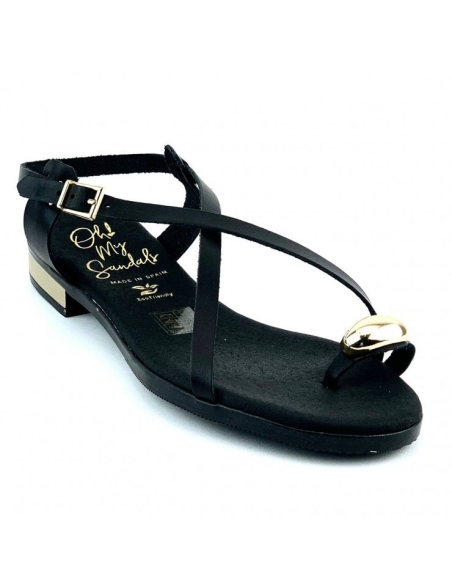 SANDALIA PLANA PIEL PLANTILLA DE GEL 5587 OH MY SANDALS