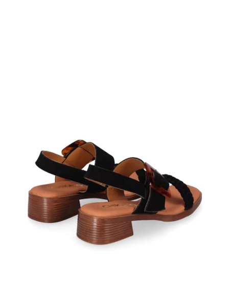 SANDALIAS DE MUJER CHIKA 10 PIEL TACON BAJO