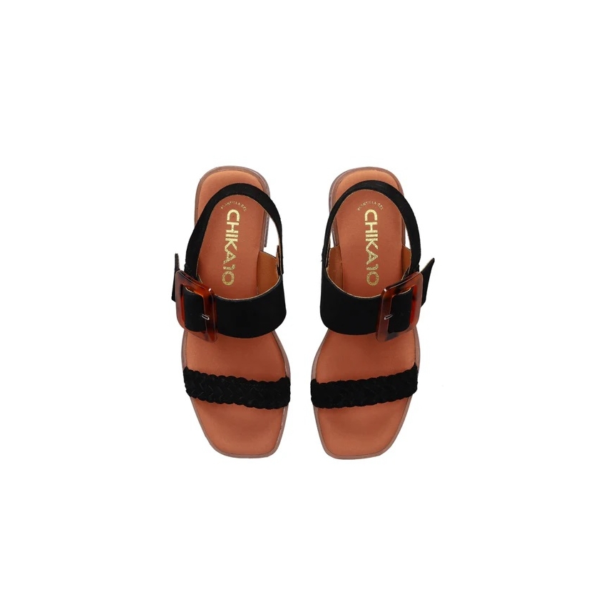 SANDALIAS DE MUJER CHIKA 10 PIEL TACON BAJO