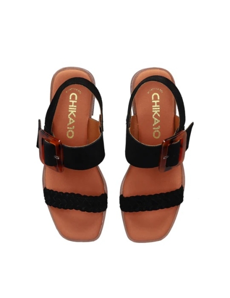 SANDALIAS DE MUJER CHIKA 10 PIEL TACON BAJO