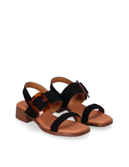 SANDALIAS DE MUJER CHIKA 10 PIEL TACON BAJO