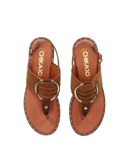 SANDALIAS SERRAJE DE MUJER CHIKA 10 PIEL TACON MEDIO