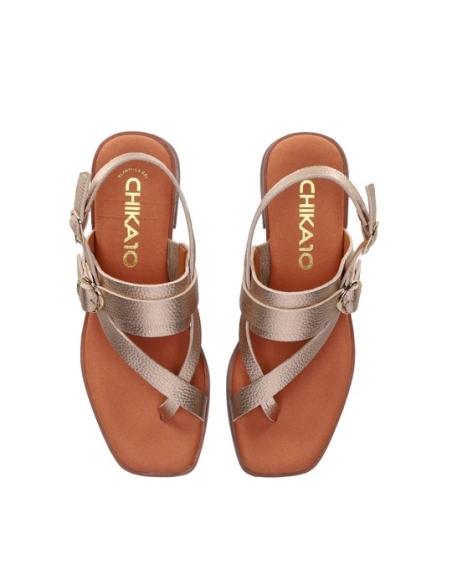 SANDALIAS PLANAS MUJER CHIKA 10 PIEL