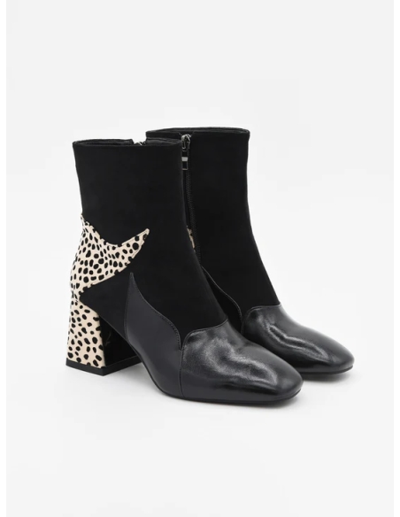 BOTIN TACON AZAREY PLANTA PIEL COMBI LEOPARDO