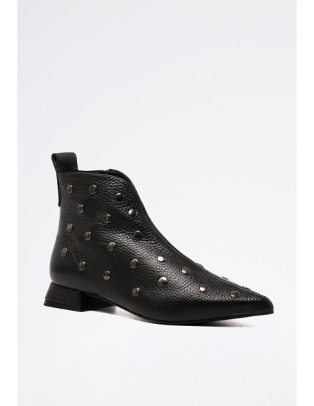 BOTIN TACON BAJO CON TACHAS PLANTA DE PIEL AZAREY