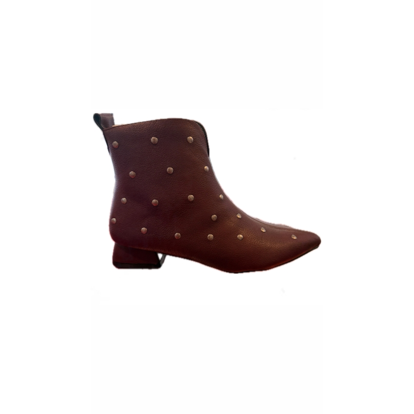 BOTIN TACON BAJO CON TACHAS PLANTA DE PIEL AZAREY