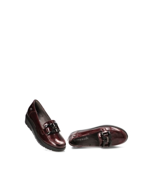 ZAPATOS PLANOS CASUAL 25M585 MY SOFT BURDEOS