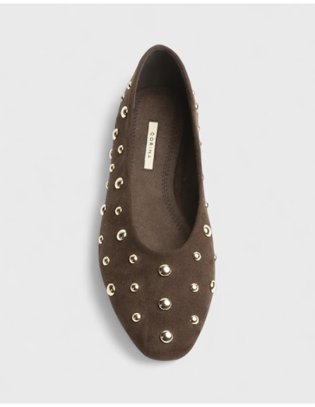 BAILARINAS CORINA PLANAS CON TACHAS REDONDAS M5596