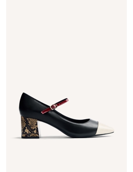 ZAPATOS DE TACON GIOSEPPO  OKLEE NEGRO