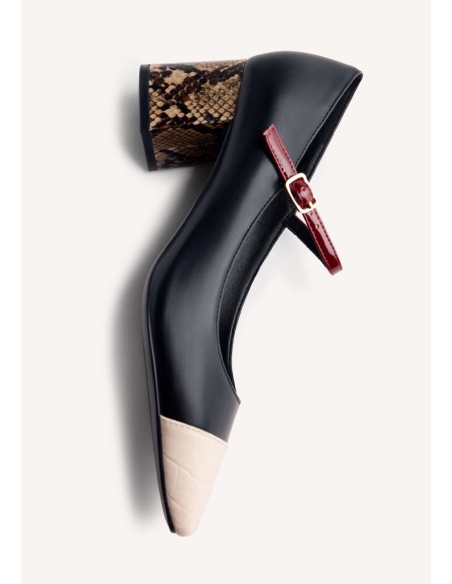 ZAPATOS DE TACON GIOSEPPO  OKLEE NEGRO