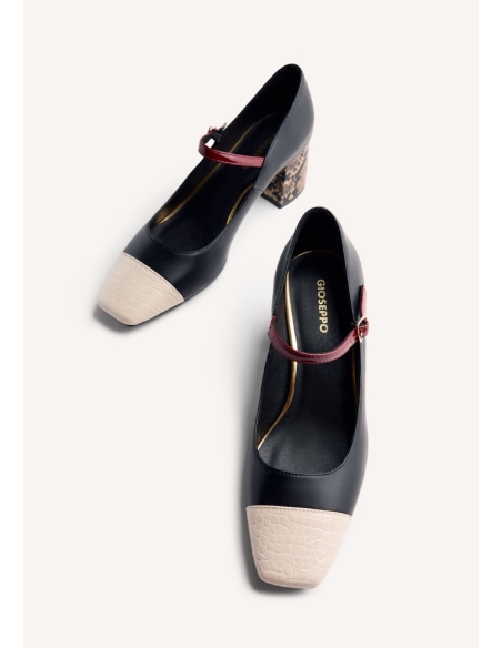 ZAPATOS DE TACON GIOSEPPO  OKLEE NEGRO