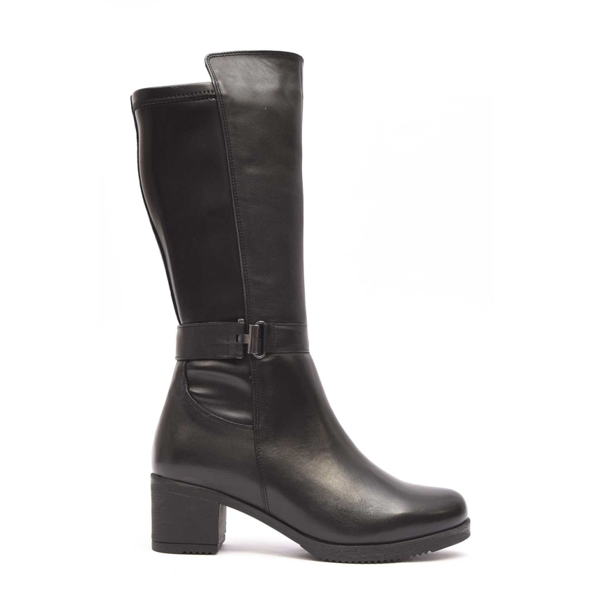 BOTAS MUJER PIEL TACON MEDIO CAÑA MEDIA TREINTAS