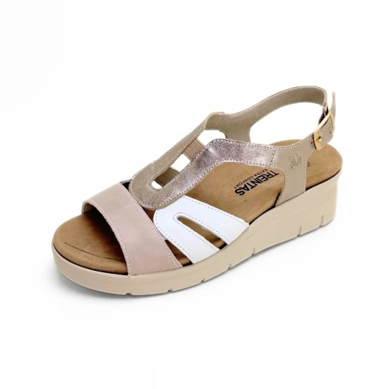 SANDALIAS CUÑA MEDIA ALTURA MUJER TODA EN PIEL 4518 TREINTAS 2