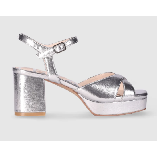 SANDALIAS TACON PIEL VEGANA MUJER CHIKA 10 PLATAFORMA FLORA