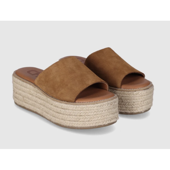 SANDALIAS MUJER  PLATAFORMA YUTE SERRAJE PIEL CHIKA 10 BONNA 2