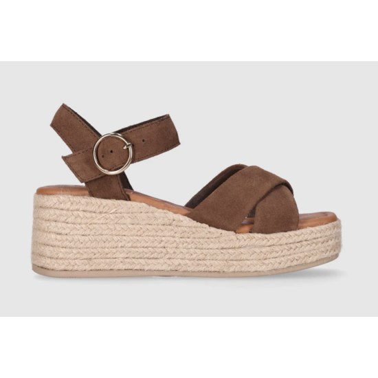 SANDALIAS CUÑA BAJA MUJER SERRAJE PIEL CHIKA 10