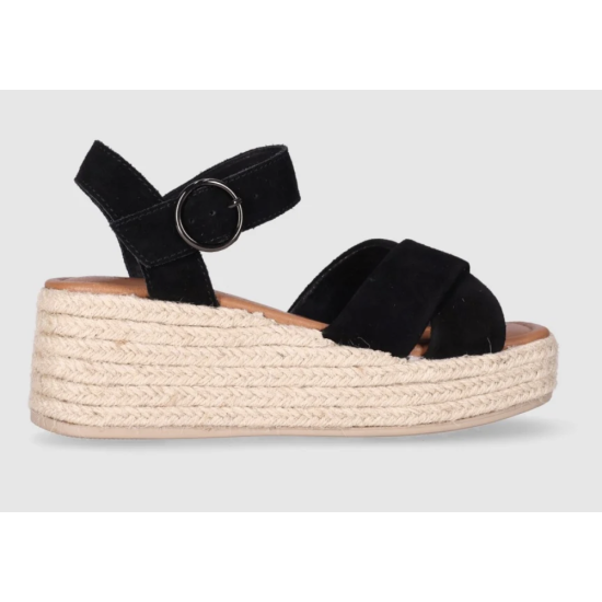 SANDALIAS CUÑA BAJA MUJER SERRAJE PIEL CHIKA 10