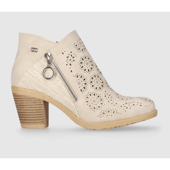 BOTIN MUJER CHIKA 10 TONIA 18 PIEL VEGANA TACON MEDIO