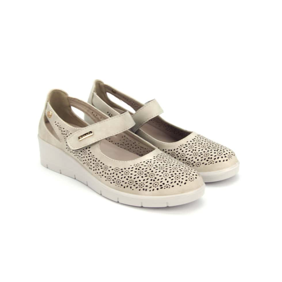 ZAPATOS PLANOS MUJER VELCRO PIEL VEGANA PICADA MY SOFT 2