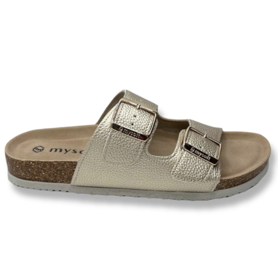 SANDALIAS PLANAS MUJER DESTALONADA PIEL VEGANA MY SOFT