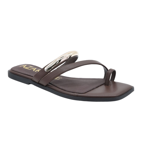 SANDALIAS PLANAS MUJER ADORNO METALICO PLANTA PIEL AZAREY