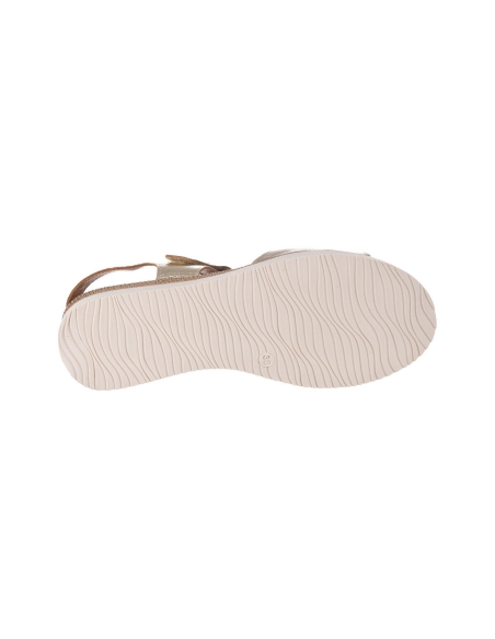 SANDALIAS MUJER CUÑA BAJITA PIEL PLANTIILLA DE GEL 681 JORDA