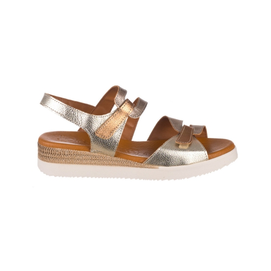 SANDALIAS MUJER CUÑA BAJITA PIEL PLANTIILLA DE GEL 681 JORDA 2