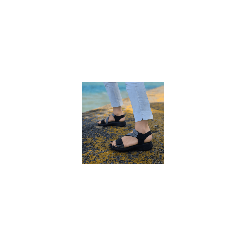SANDALIAS PLANAS MUJER MY SOFT CON VELCROS
