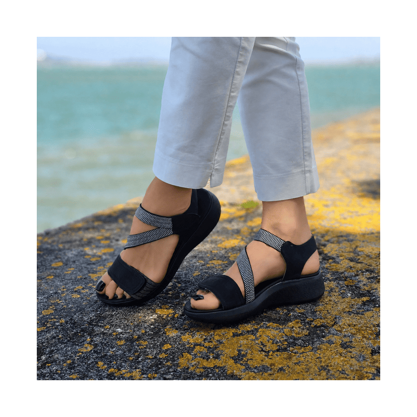 SANDALIAS PLANAS MUJER MY SOFT CON VELCROS