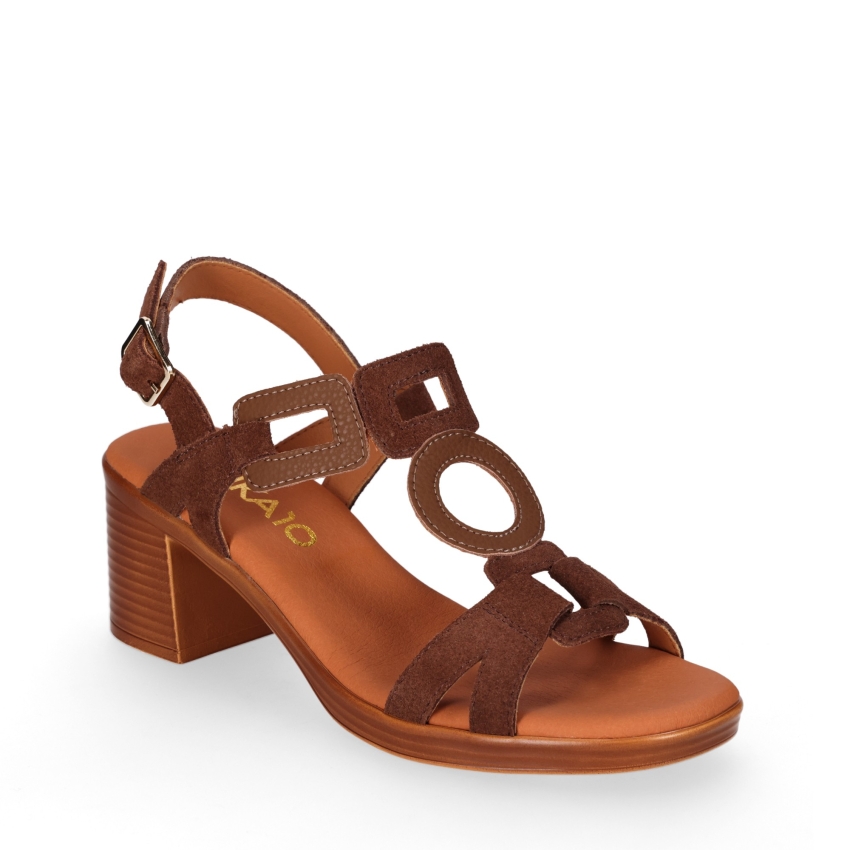SANDALIAS DE TACON MUJER PIEL SERRAJE CHIKA 10