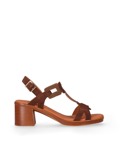 SANDALIAS DE TACON MUJER PIEL SERRAJE CHIKA 10