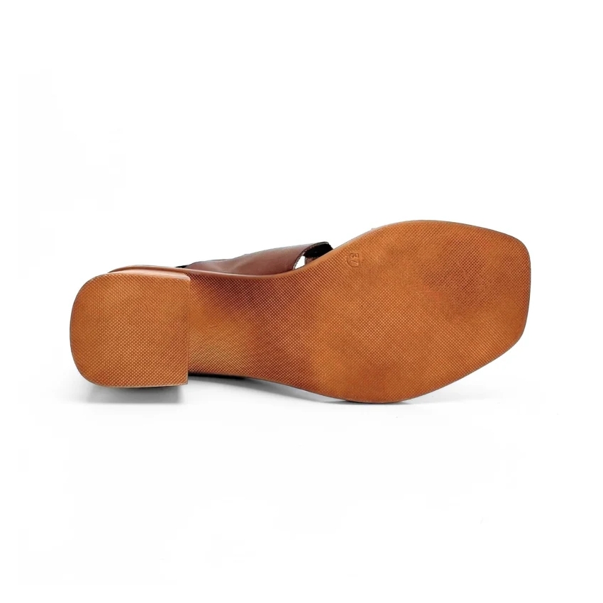 SANDALIAS DE TACON MEDIO MUJER PIEL PLANTILLA...