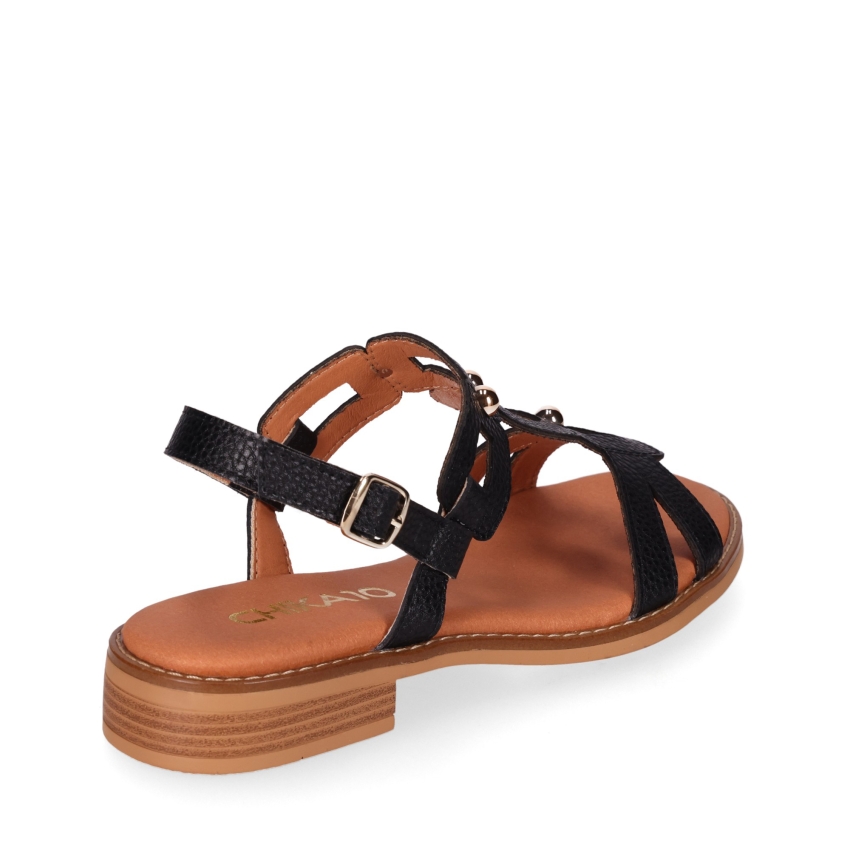 SANDALIAS DE TACON BAJO MUJER PIEL CHIKA 10...