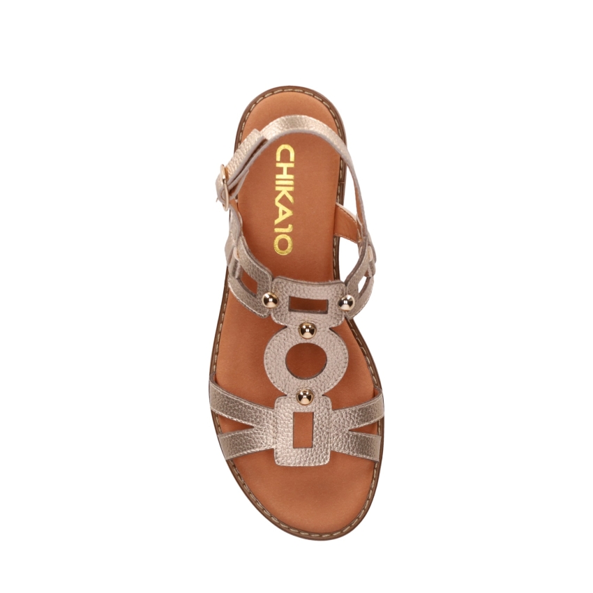 SANDALIAS DE TACON BAJO MUJER PIEL CHIKA 10...