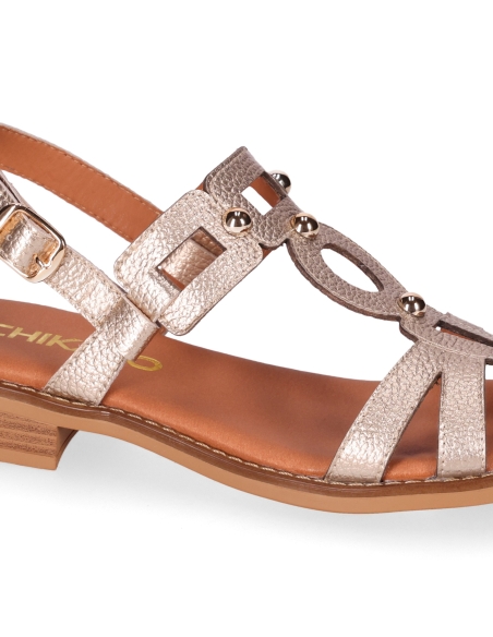 SANDALIAS DE TACON BAJO MUJER PIEL CHIKA 10 MILENA 02