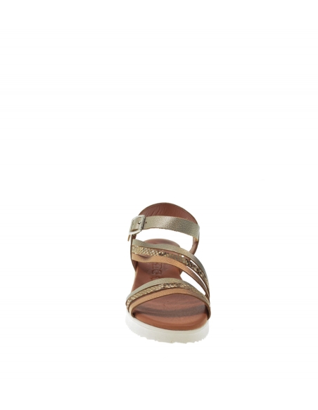 SANDALIAS CUÑA BAJA MUJER PIEL PLANTILLA DE GEL JORDANA