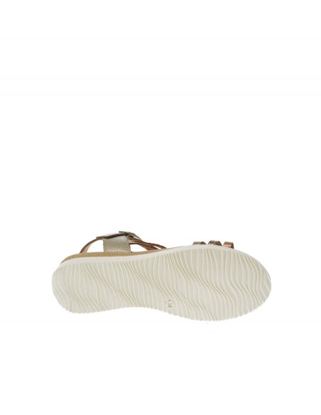 SANDALIAS CUÑA BAJA MUJER PIEL PLANTILLA DE GEL JORDANA