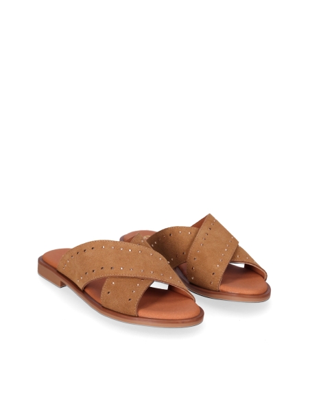 SANDALIAS PLANAS MUJER PIEL SERRAJE CHIKA 10 MUSAKA 25
