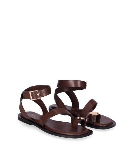 SANDALIAS PLANAS MUJER PIEL CHIKA 10 ENYA 01