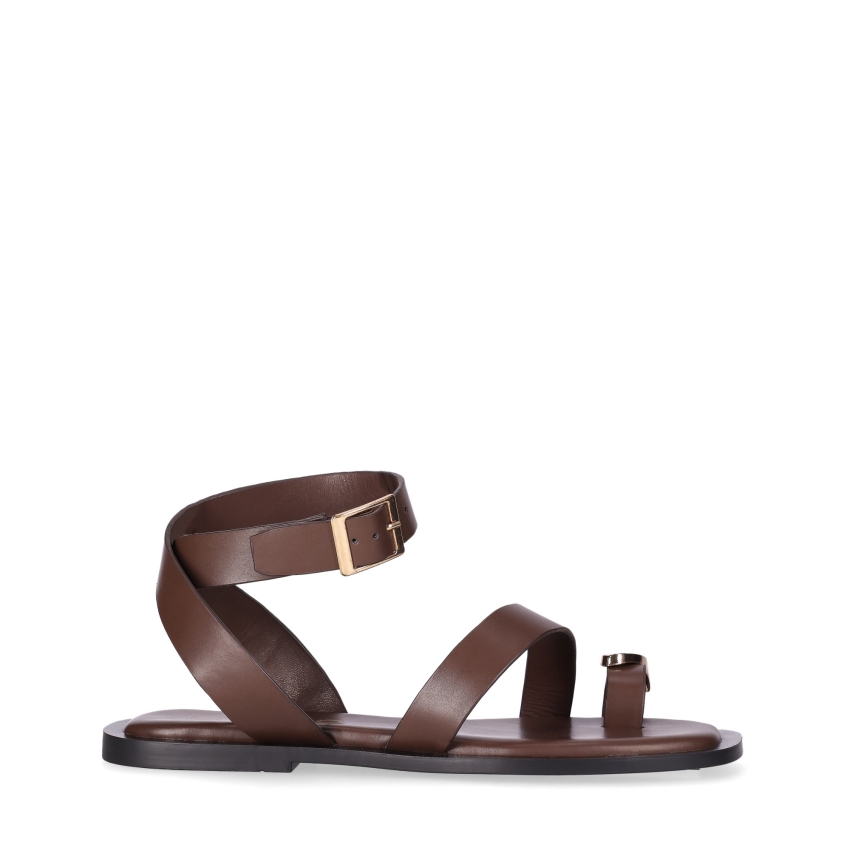 SANDALIAS PLANAS MUJER PIEL CHIKA 10 ENYA 01