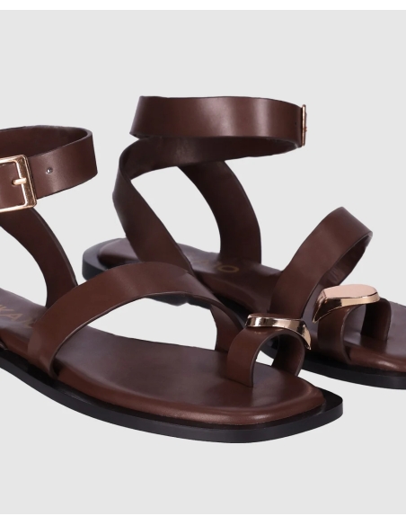 SANDALIAS PLANAS MUJER PIEL CHIKA 10 ENYA 01